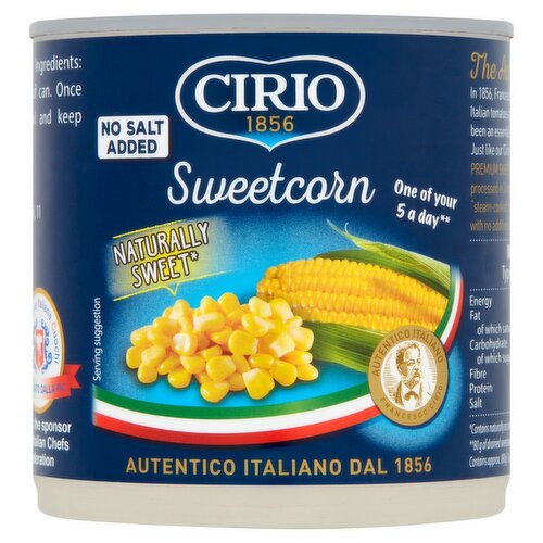 Cirio Sweetcorn No Salt Added (340 g)