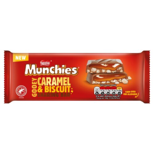 Munchies Caramel Biscuit Chocolate Block Bar (87 g) - Storefront EN