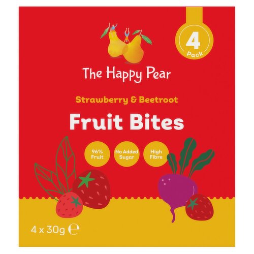 The Happy Pear Strawberry & Beetroot Fruit Bites 4 Pack (120 g)