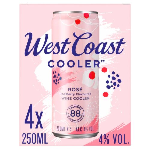 West Coast Cooler Rose Can 4 Pack (250 ml)