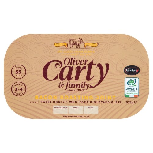 Oliver Carty Bacon Roasting Joint With A Sweet Honey & Wholegrain Mustard Glaze (575 g)