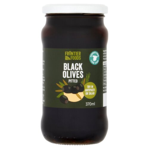 Frontier Foods Black Olives Pitted (370 ml)