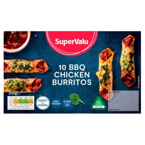 SuperValu 10 BBQ Chicken Burritos (200 g)