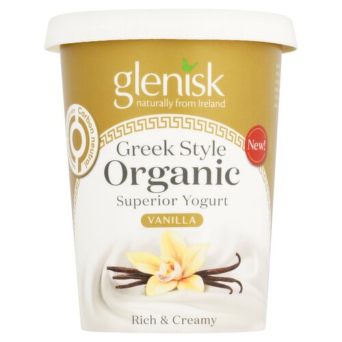 Glenisk Organic Greek Style Vanilla Yogurt (450 g)