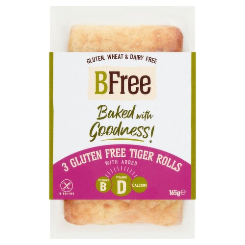 Bfree Baked With Goodness Tiger Rolls 3 Pack (165 g)