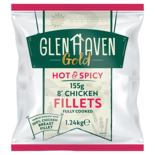Glenhaven Hot & Spicy Chicken Fillets (1.24 kg)