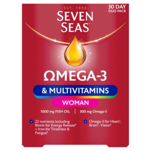 Seven Seas Omega 3 Multivitamins Woman 30+30 Caps (60 Piece)