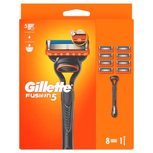 Gillette Fusion Value Pack Razor + 8 Blades (1 Piece)