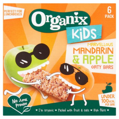 Organix Kids Marvellous Mandarin & Apple Oaty Bars 6 Pack (138 g)