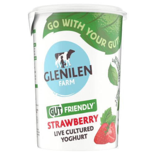 Glenilen Farm Gut Friendly Strawberry Stirred Live Cultured Yoghurt (450 g)