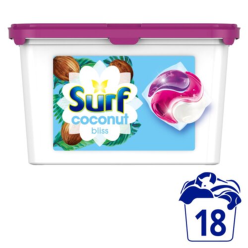 Surf Caps 18Wash Coconut Trio Tub (18 Piece)