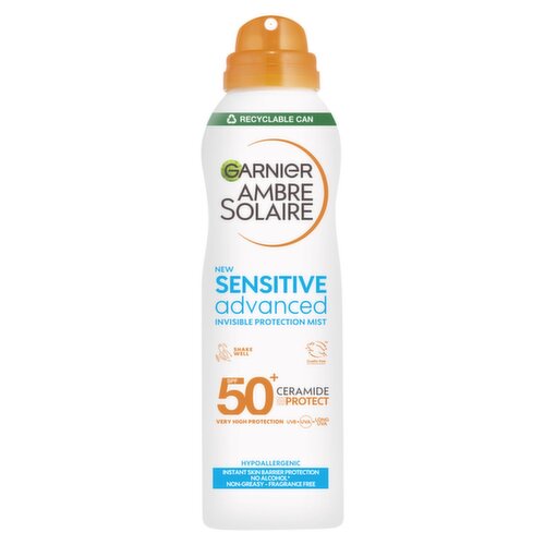 Garnier Ambre Solaire Sensitive Advanced Dry Mist Sun Spray Spf 50+ (150 ml)