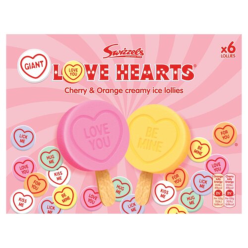 Swizzels Love Hearts Giant Round Lollies (50 ml)