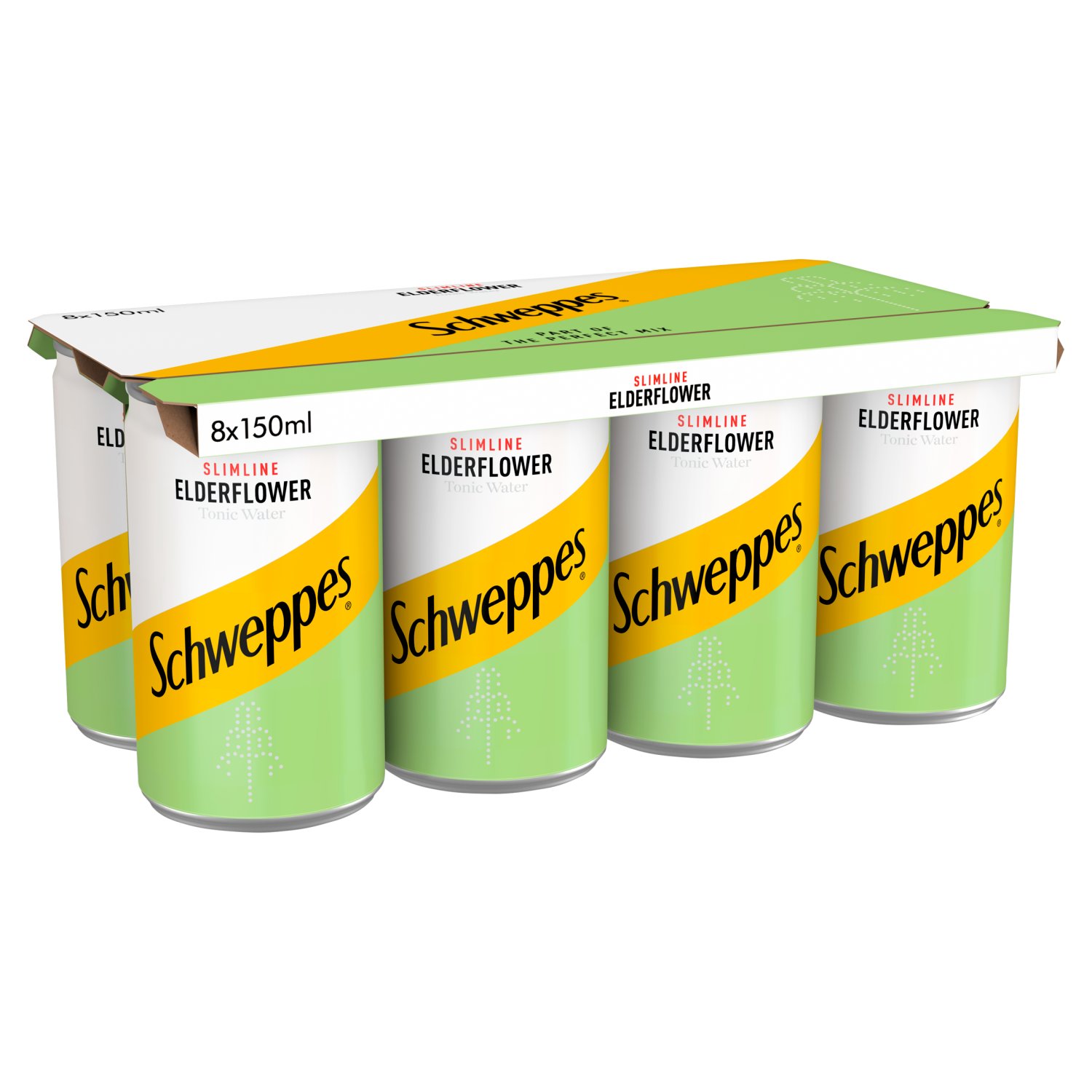 Schweppes Slimline Elderflower Tonic Water 8 Pack (150 ml)