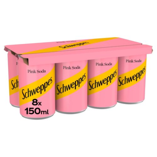 Schweppes Pink Soda Can 8 Pack (150 ml)