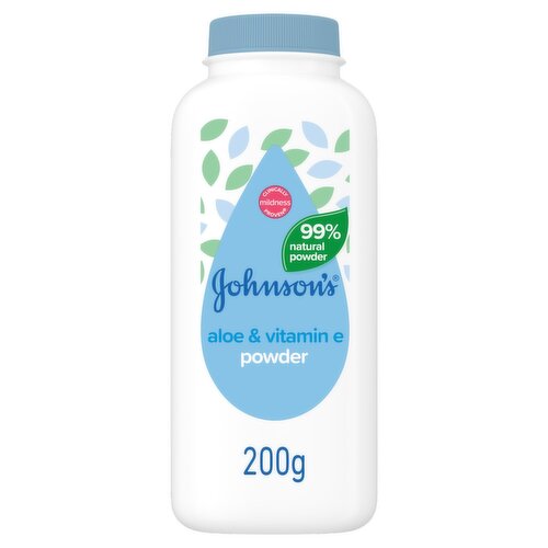 Johnson's Baby Natural Aloe & Vitamin E Powder (200 g)