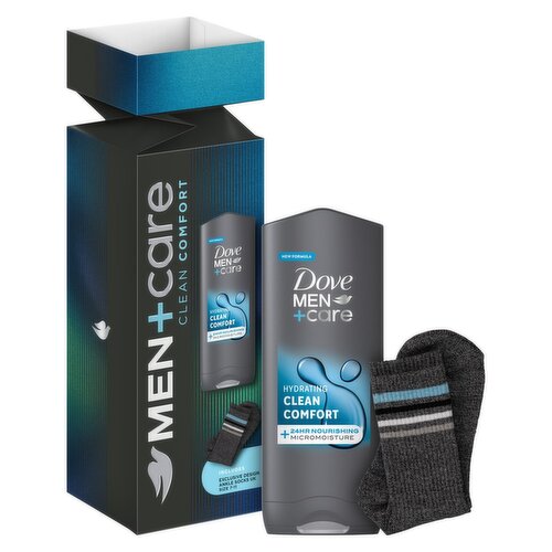 Dove Men+Care Clean Comfort Body Wash & Socks Gift Set (260 g)