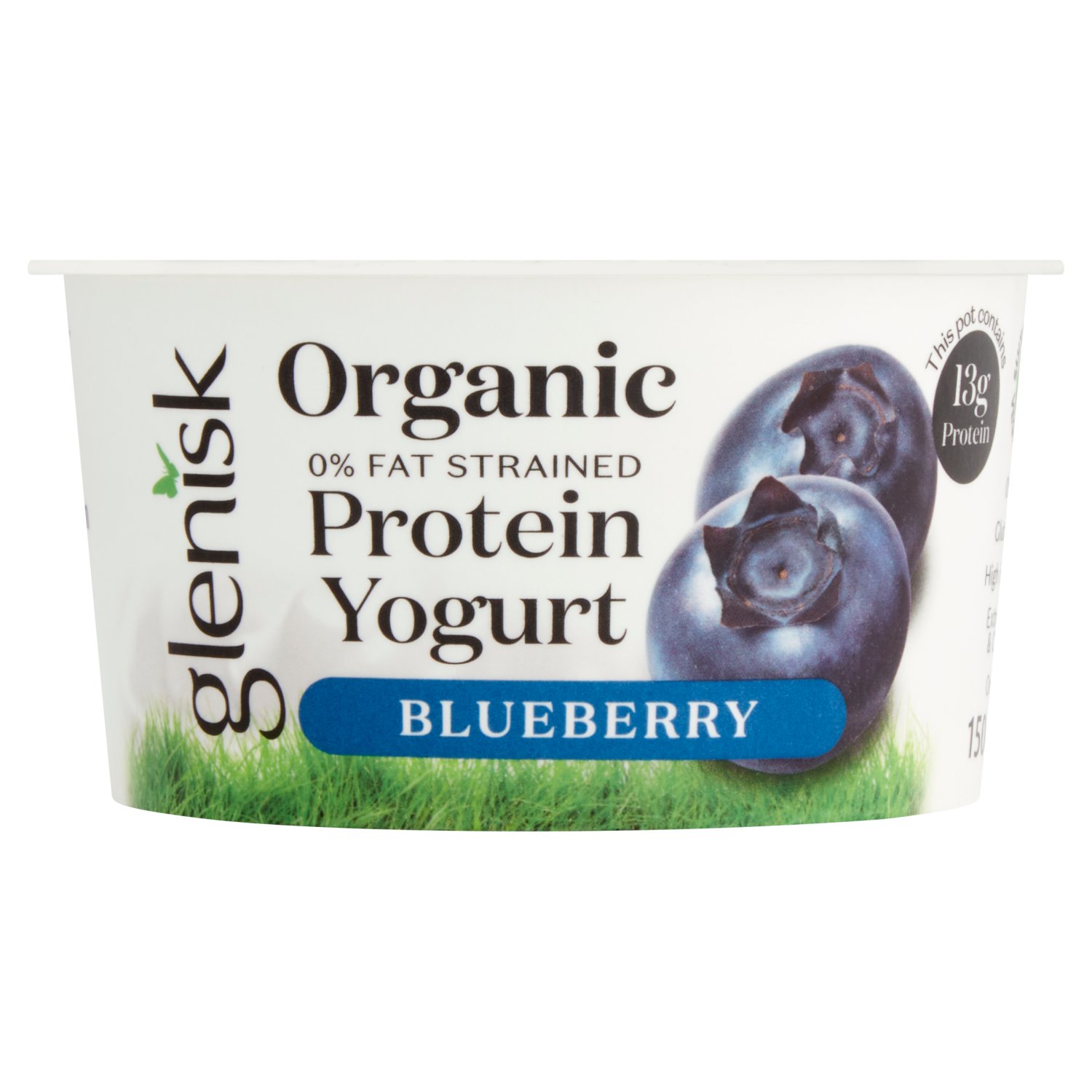 Glenisk Organic Blueberry High Protein Yogurt (150 g)