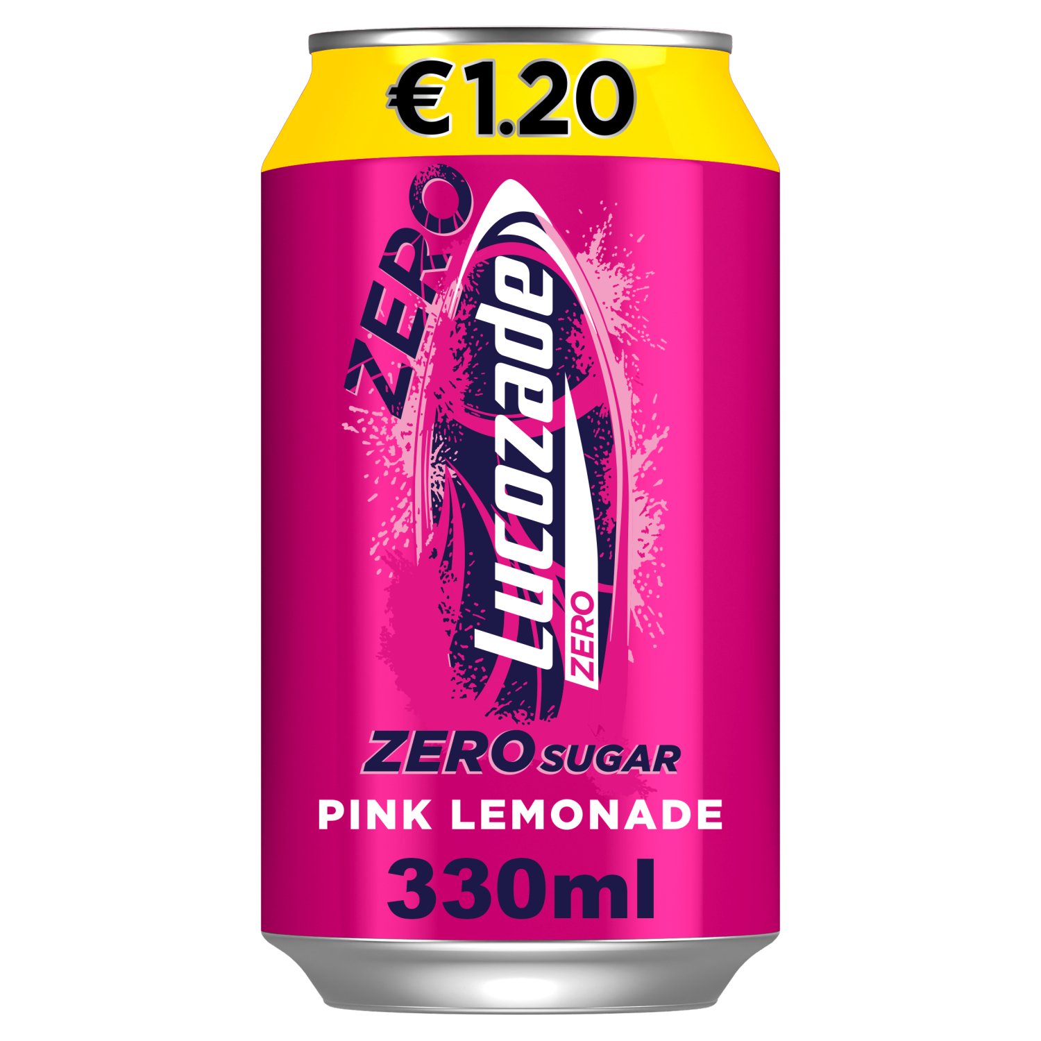 Lucozade Zero Pink Lemonade Can (330 ml)
