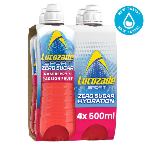 Lucozade Sport Zero Raspberry 4 Pack (500 ml)