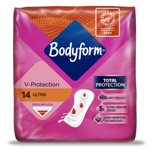 Bodyform Cour-v Ultra Normal Sanitary Towels 14 Pack (14 Piece)