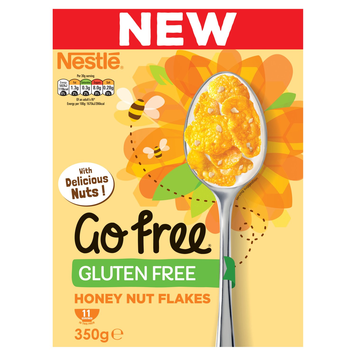 Go Free Honey Nut Flakes (350 g)