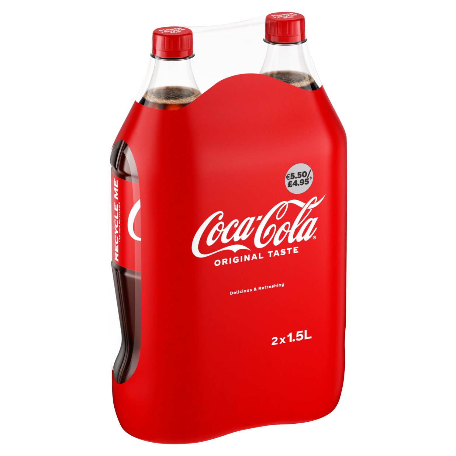 This pack is intended for sale as one complete unit.
This multipack contains 2 x 1.5L bottles.

©2023 The Coca-Cola Company