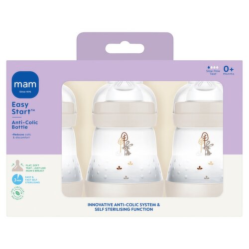 Mam Anti Colic Bottle 160ml Unisex (3 Piece)