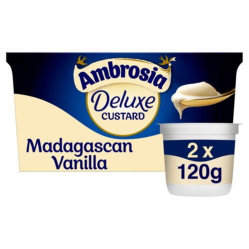 Ambrosia Deluxe Custard Madagascan Vanilla Twinpack (120 g)