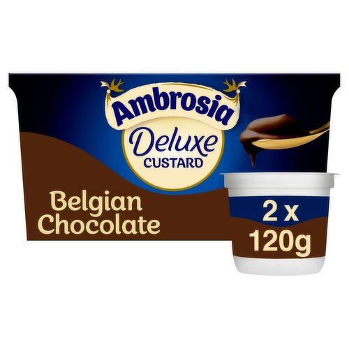 Ambrosia Deluxe Custard Belgian Chocolate Twinpack (120 g)