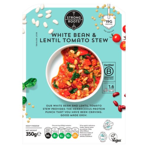 Strong Roots White Bean & Lentil Tomato Stew (350 g)