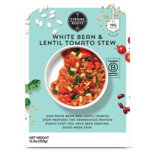 Strong Roots White Bean & Lentil Tomato Stew (350 g)