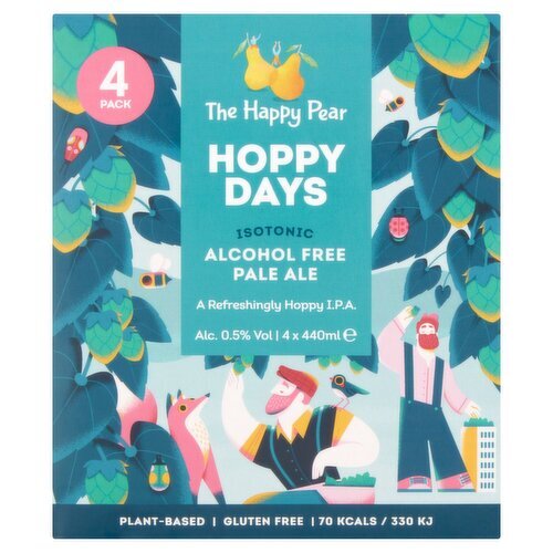 The Happy Pear Alcohol Free Hoppy Days Pale Ale 4 Pack (440 ml)