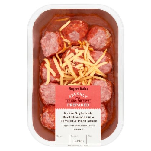 SuperValu Fresh Irish Italian Style Irish Beef Meatballs in a Tomato & Herb Sauc (530 g)