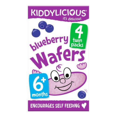 Kiddylicious Blueberry Wafers 4 Pack (16 g)