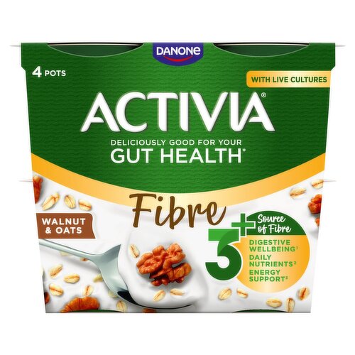 Activia Gut Health Walnut & Oats 4 Pack (115 g)