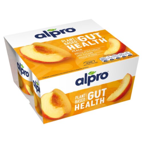 Alpro Gut Health Peach Soya 4 Pack (125 g)