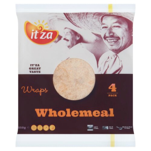 Iitza Wholemeal Wraps 4 Pack (62.5 g)