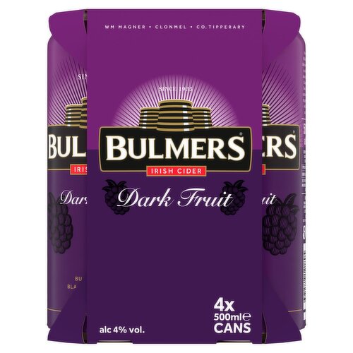 Bulmers Dark Fruits Cider Can 4 Pack (500 ml)