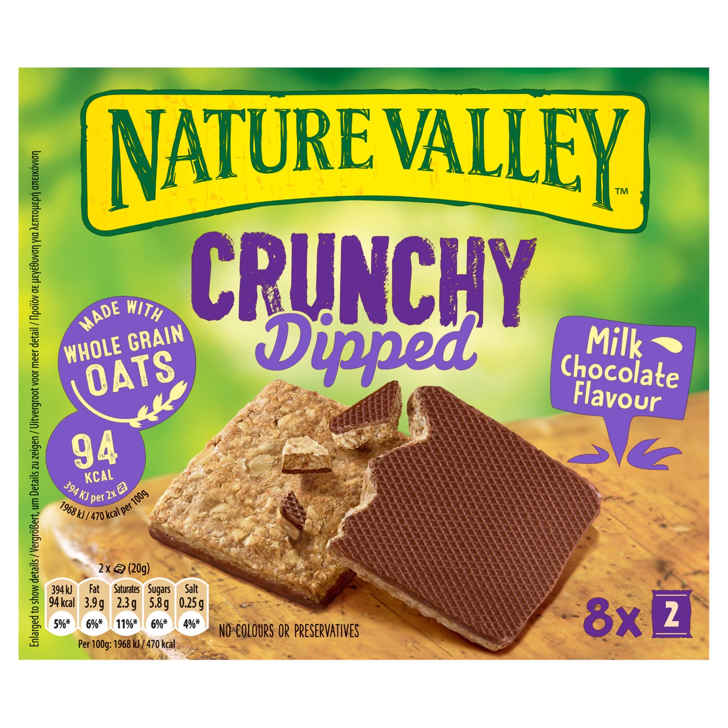 Nature Valley Crunchy Dipped Milk Chocolate 8 Pack (20 g)