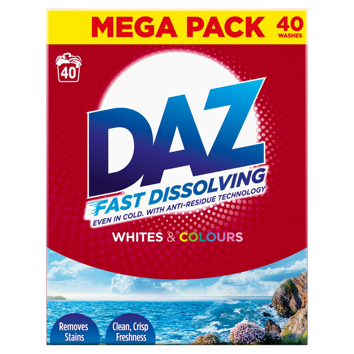 Daz Washing Powder 40 Wash Mega Pack (2.4 kg)