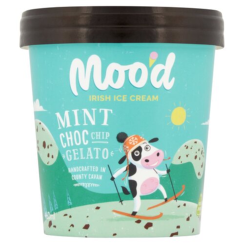 Moo'd Mint Chocolate Chip Ice Cream (460 ml)