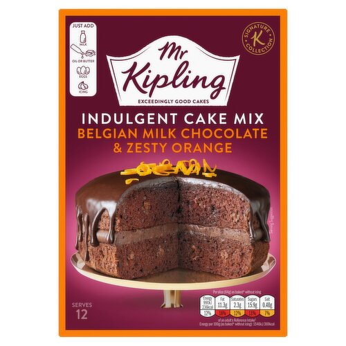 Mr Kiplinf Belgian Milk Chocolate & Zesty Orange Indulgent Cake Mix (416 g)