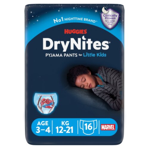 Huggies DryNites Pyjama Pants Boy 3-4 Years (16 Piece)