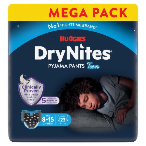 Huggies DryNites Pyjama Pants Mega Pack Boy 8-15 Years (23 Piece)