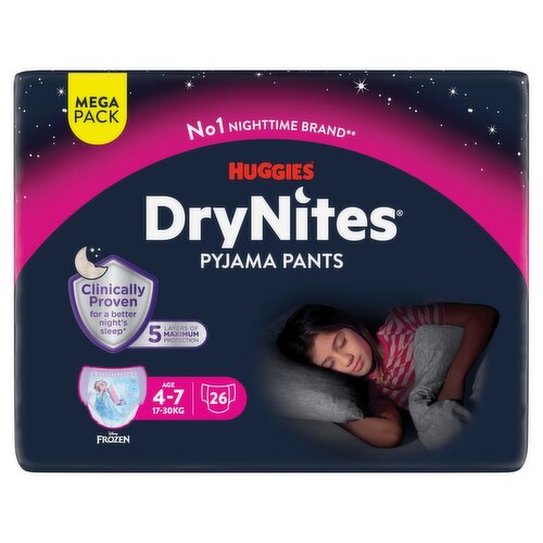 Huggies DryNites Pyjama Pants Girl 4-7 Years (26 Piece)
