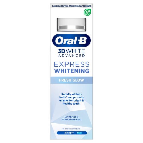 Oral B 3D White Icy Mint Express Whitening Fresh Glow Toothpaste (75 ml)