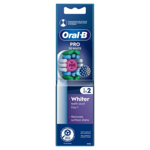 Oral B Pro 3D White Refill Heads 2 Pack (1 Piece)