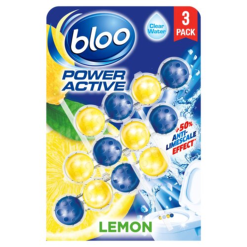 Bloo Power Active Lemon Rimblock 3 Pack (150 g)