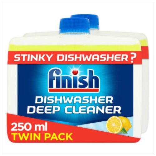 Finish Lemon Sparkle Dishwasher Cleaner Twin Pack (250 ml)